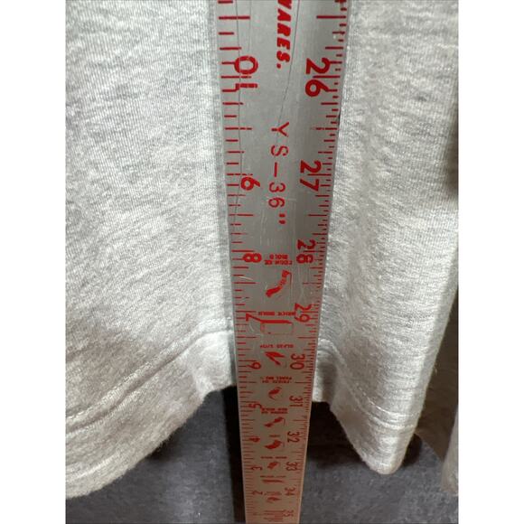 Athleta Pranayama Wrap Soft Thumbholes Cardigan Light Grey Heather Women Size MP - Picture 12 of 12